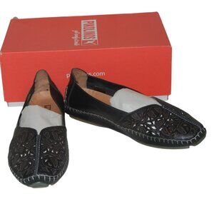 PIKOLINOS Black Cutout Loafers